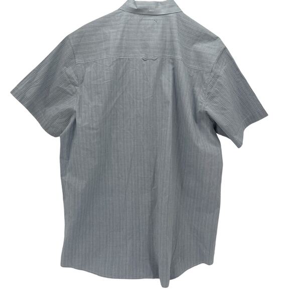 SURF THE EARTH Shirt Mens XXL Button Up Blue Cotton Coastal Short Sleeve - Picture 4 of 8